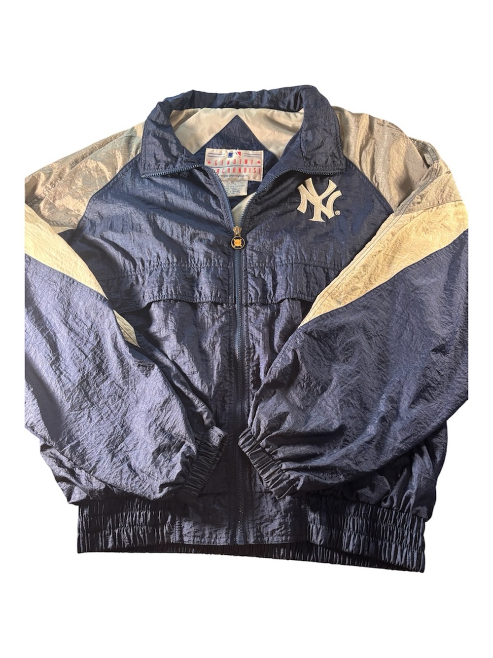 Genuine Merchandise New York Yankees Navy and White Windbreaker Jacket